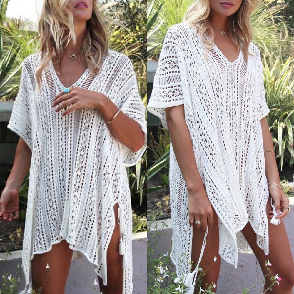Off-White Crochet Swim Cover Up